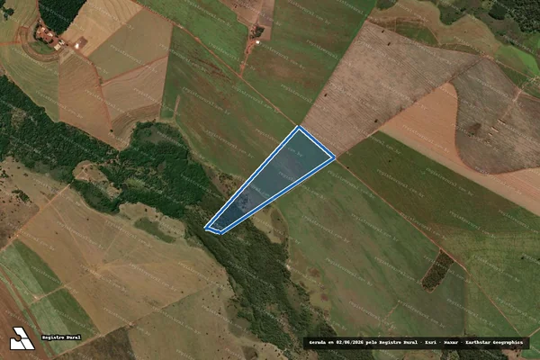 Imagem de satélite de FAZENDA UNIÃO DAS GAIVOTAS - MAT. 2775 em Cachoeira Alta - GO
