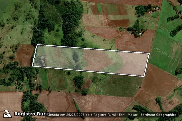 Imagem de satélite de Lote 446 ? Projeto de Assentamento Marcos Freire - Matrícula L446 em Rio Bonito do Iguaçu - PR
