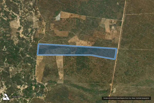 Imagem de satélite de FAZENDA LAGOA DO ARROZ - GLEBA B em Mansidão - BA
