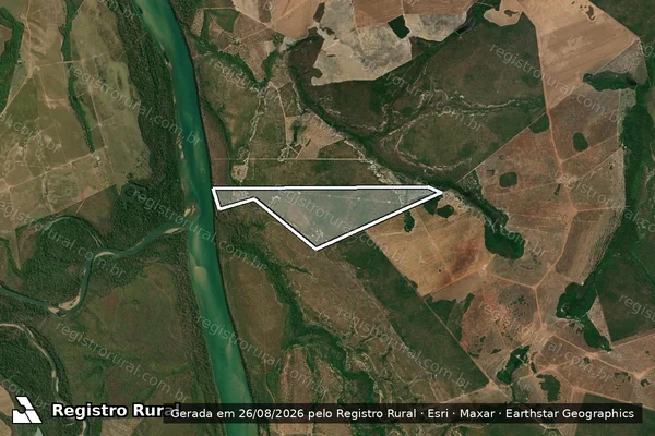 Imagem de satélite de FAZENDA PEDRAS- GLEBA A - GLEBA A-1 PARTE DESMEMBRADA em Peixe - TO