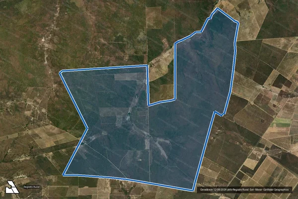 Imagem de satélite de FAZENDA LIMEIRA - 001 em Santa Rita de Cássia - BA