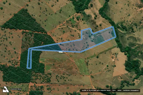 Imagem de satélite de CORREGO DO MONJOLO  - PARCELA 01 em Pitangui - MG