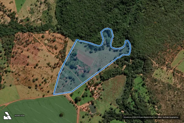 Imagem de satélite de FAZENDA BARRA DO PAIOL  - 007 em Paracatu - MG