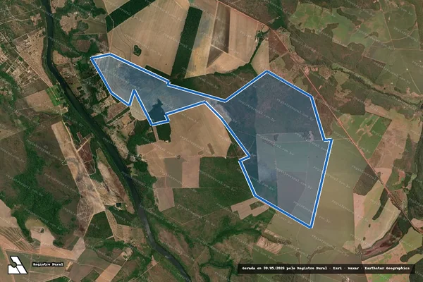 Imagem de satélite de FAZENDA PALMEIRAS I, PARTE REMANESCENTE DO LOTE 52 DO LOTEAMENTO GAMELEIRA - Gleba 02 em Bom Jesus do Tocantins - TO