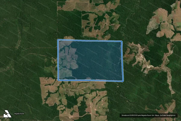 Imagem de satélite de LOTE 30 - GLEBA LOTE 77 - GLEBA CORUMBIARA - SETOR 07 - PARTE 01 em Vilhena - RO