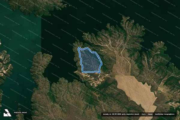 Imagem de satélite de FAZENDA CORUMBÁ, LUGAR DENOMINADO CABOCLO, CABOCLINHO OU LÉGUA - 001 em Luziânia - GO