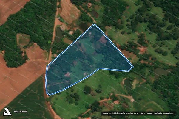 Imagem de satélite de Lote 41-C, da Subdivisão do Lote 41, Quinhão 04, Imóvel Izolina e Joaquim Pedro - Matrícula 12978 parte 03 em Guaraniaçu - PR