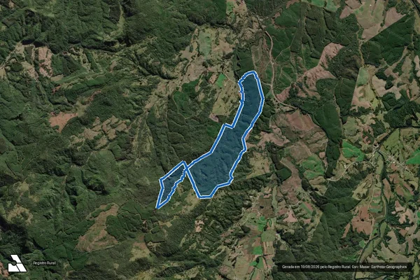Imagem de satélite de FAZENDA SERRA DO TAQUARI - Única em Bocaina do Sul - SC