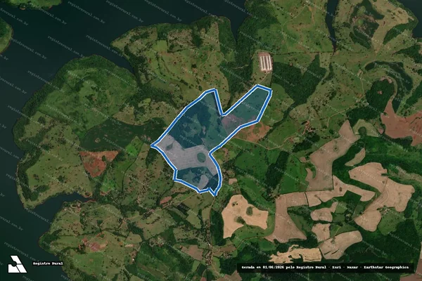 Imagem de satélite de FAZENDA MORENA DO IGUAÇU III DAS GLEBAS 44-DV E 46-DV - Única em Cruzeiro do Iguaçu - PR