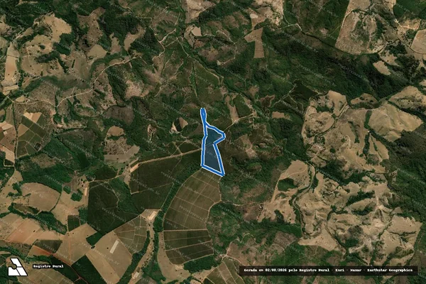 Imagem de satélite de Fazenda Formoso - Gleba 02 em Formiga - MG