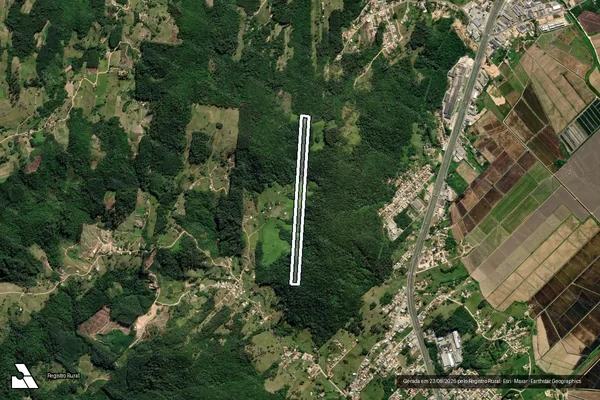 Imagem de satélite de SÍTIO SANGA DO LAGEADO ? ÁREA 3 - Matrícula 44491 em Tubarão - SC