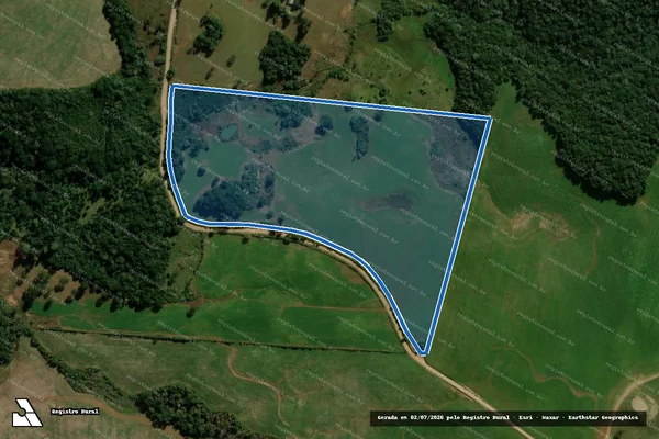 Imagem de satélite de Quinhão Nº 2 da Fazenda Limeira - Parte 7 em Coronel Domingos Soares - PR