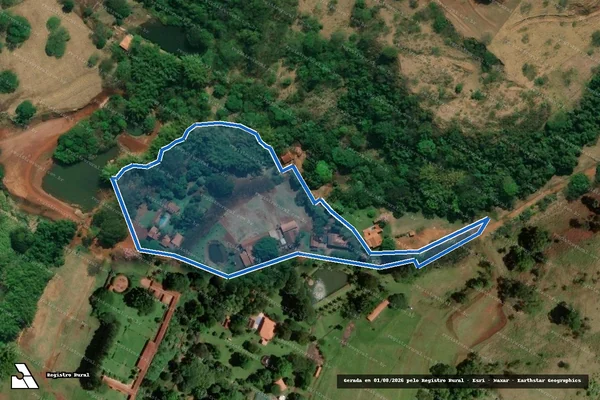 Imagem de satélite de Fazenda Santa Cruz – Gleba S / 1 em Cravinhos - SP