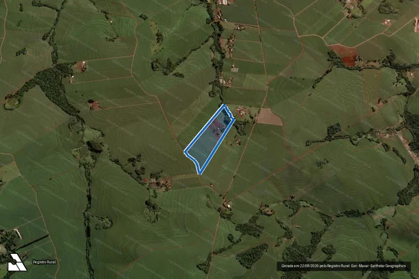 Imagem de satélite de Lote rural n°s 138-A e 139 do Bairro Figueira 2ª parte, Gleba Rio Verde 2 - Parcela 1 em Nova Aurora - PR