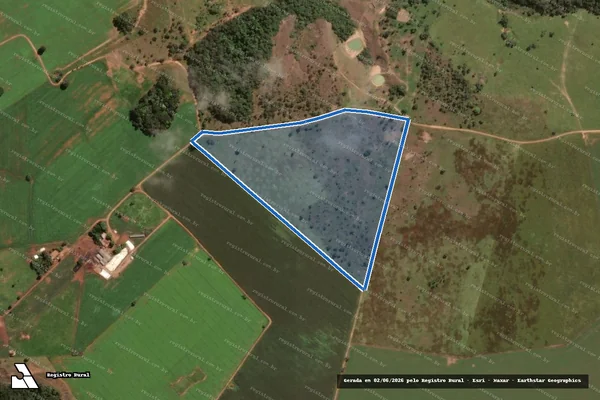 Imagem de satélite de FAZENDA SÃO BARTOLOMEU, lugar FUNDÃO - Parte 1 em Carmo do Paranaíba - MG