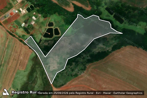 Imagem de satélite de Lote Rural n° 11-A-4, (subdivisão do Lote n° 11-A- parte remanescente) ? da Gleba n° 01-1ª Parte  COLÔNIA RIO DA PAZ  - Parte 1 em Santa Tereza do Oeste - PR