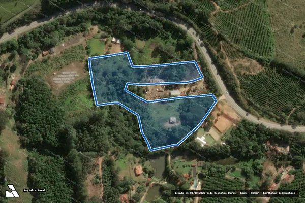 Imagem de satélite de Sítio São José  - Parcela em Jacutinga - MG