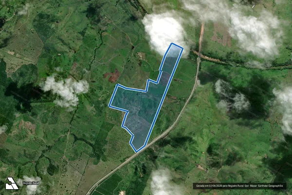 Imagem de satélite de FAZENDA POÇO  - PARCELA 02 em Esplanada - BA