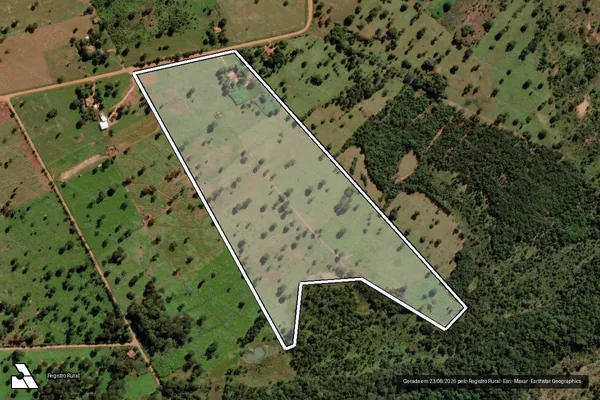 Imagem de satélite de P.A. BANDEIRANTE DO AGACHI - Lote 20 em Miranda - MS