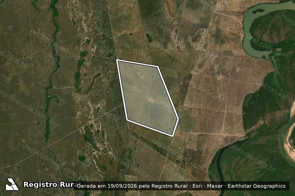 Imagem de satélite de Fazenda Cruz de Malta - Matricula 22.832 ? Gleba A em Araguaiana - MT