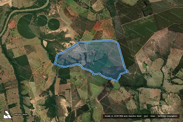 Imagem de satélite de FAZENDA BAIXA GRANDE E JUNCO - Parte 1 em Martinho Campos - MG