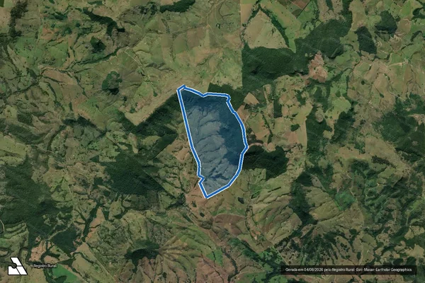 Imagem de satélite de FAZENDA FURNAS     - Parte 1 em Jacarezinho - PR