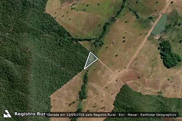 Imagem de satélite de APP da Vertente 03 – Projeto de Assentamento José Porfírio / APP da Vertente 03 – PA José Porfírio