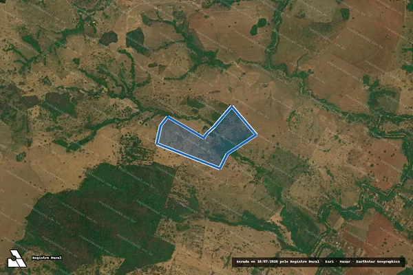 Imagem de satélite de FAZENDA SANTA BÁRBARA, DEN BARRO BRANCO - RUBENS em Cromínia - GO