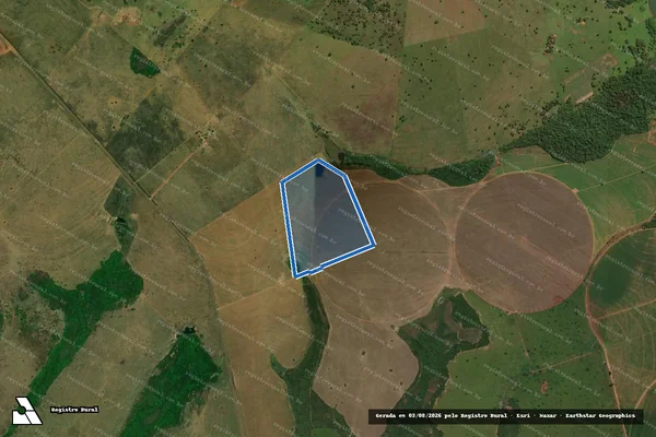 Imagem de satélite de Fazenda Bela Vista do Cangalha - Matrícula 640 - ÁREA 7 em Água Clara - MS