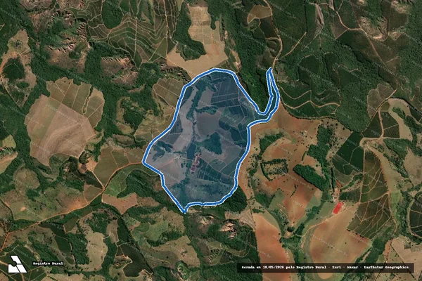 Imagem de satélite de FAZENDA TAQUARIL - Parte 1 em Santo Antônio do Amparo - MG