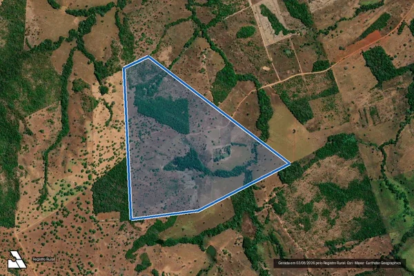 Imagem de satélite de FAZENDA VEREDA GRANDE, PARTE DO LOTE 119, LOT. PIUM RIO DO COCO 2ª ETP - Parte 1 em Chapada de Areia - TO