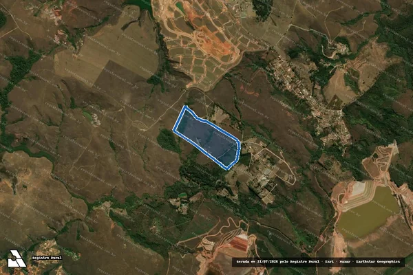 Imagem de satélite de Lugar denominado Barrinha - Parcela Única em Nova Lima - MG