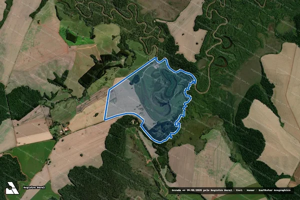 Imagem de satélite de FAZENDA SANTA MARIA DAS VIOLAS - Matrícula 297 em Teixeira Soares - PR