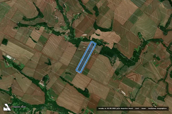 Imagem de satélite de PARTE DOS LOTES RURAIS NºS 45 E 46, DO 5º POLÍGONO DA COLONIZADORA MATELÂNDIA  - Parte 1 em Serranópolis do Iguaçu - PR