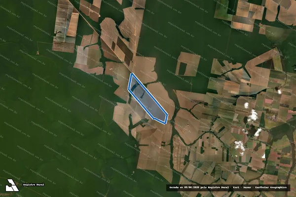 Imagem de satélite de FAZENDA TECOHÁ - Faz. Tecohá em Querência - MT