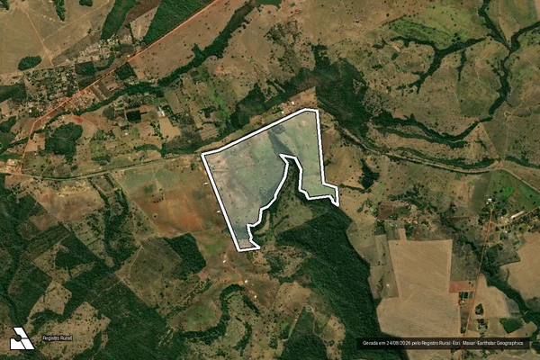 Imagem de satélite de Sítio Monte Alegre em Campo Verde - MT