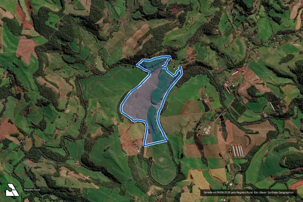 Imagem de satélite de Área de Terras Rurais - Parcela 03 em Liberato Salzano - RS