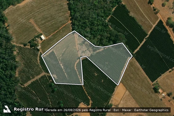 Imagem de satélite de FAZENDA GLÓRIA - 001 em Rio Paranaíba - MG