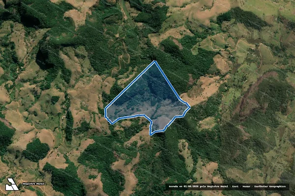 Imagem de satélite de Fazenda Sertão/Boa Vista - Parte 1 em Tombos - MG