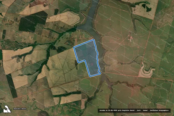 Imagem de satélite de Fazenda Ganda em Mirandópolis - SP