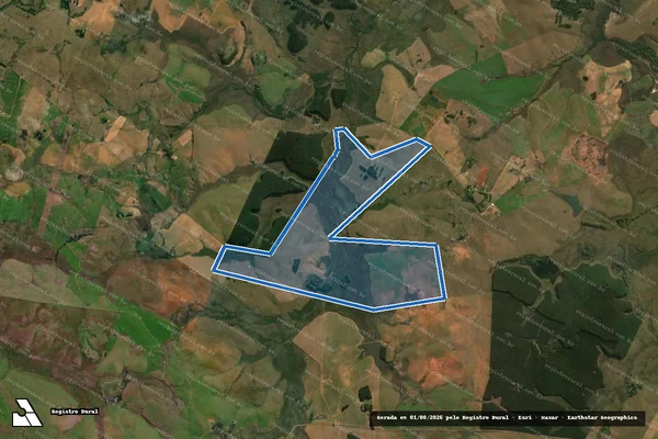 Imagem de satélite de São Francisco do Lajeado - Gleba C em Alegrete - RS