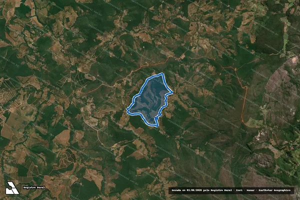Imagem de satélite de Fazenda Santo Antônio do Sobrado - Gleba 01 em Felício dos Santos - MG