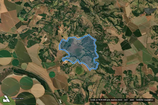 Imagem de satélite de FAZENDA FUNDÃO E FUNDÃOZINHO E SÃO PEDRO - Parte 1 em Perdizes - MG