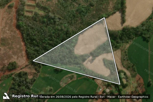 Imagem de satélite de Lote Rural 15-B do 1º Perímetro de Céu Azul - Única em Céu Azul - PR