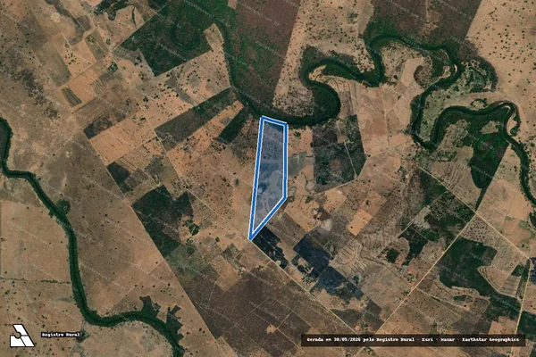 Imagem de satélite de Lote nº 28; P.A. Rio Corrente / Lote nº 28; P.A. Rio Corrente em Alvorada do Norte - GO
