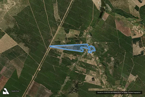 Imagem de satélite de FAZENDA TRÊS IRMÃOS - PARCELA 04 em Águas Vermelhas - MG