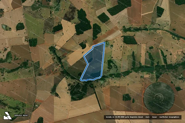 Imagem de satélite de FAZENDA BURITI - Parte 1 em Palmeiras de Goiás - GO