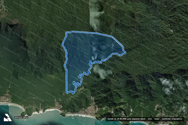 Imagem de satélite de FAZENDA ABRAS DO UNA - Parte 1 em São Sebastião - SP