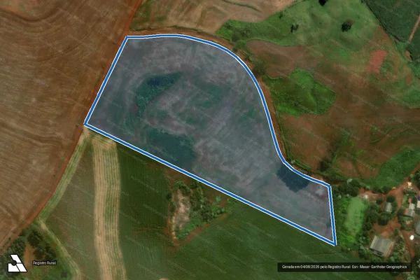 Imagem de satélite de Lote 09B ? Lote n. 31-PAST, da Colônia Centenário -  Lote 9B em Cascavel - PR