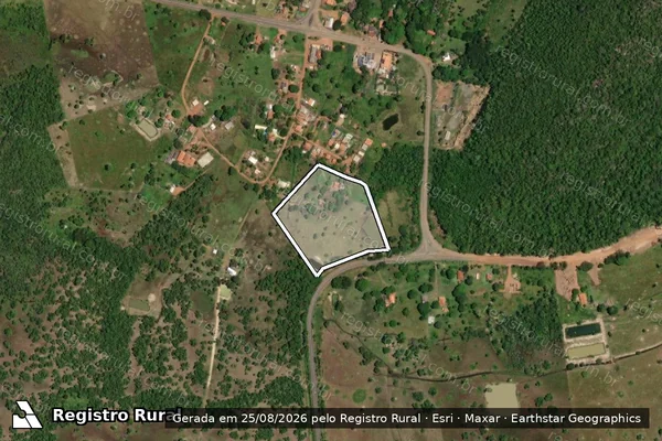 Imagem de satélite de CHÁCARA DOS SANTOS - Parte 1 em Santo Antônio de Leverger - MT